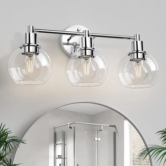 Espird Other - 3 Lights Bathroom Vanity Light Fixtures Chrome, Bathroom Lights Over Mirror, Ind